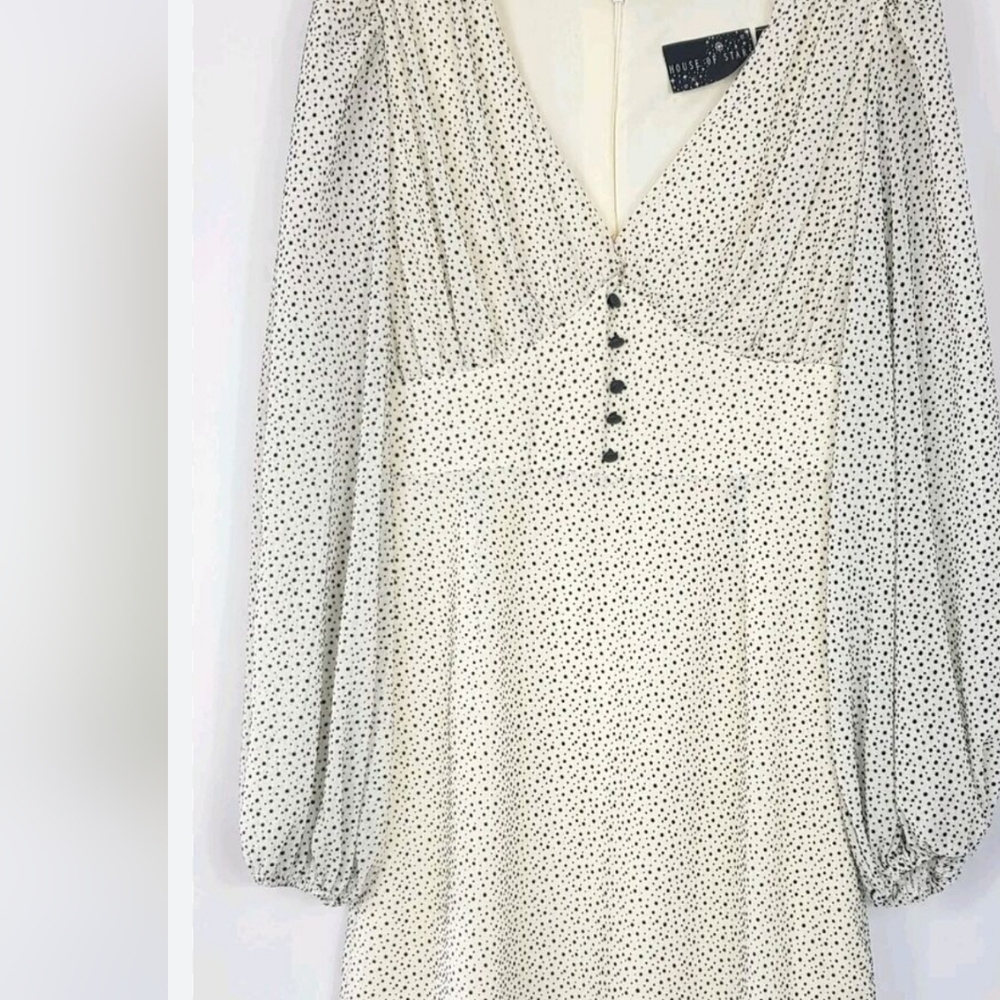 Polka dot chiffon dress
